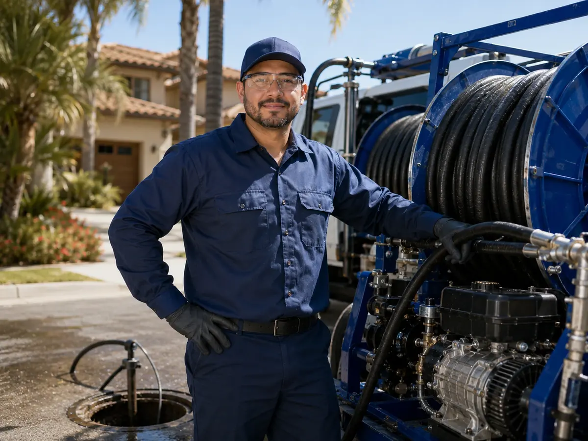 Hydro jet sewer cleaning in Indian Wells
