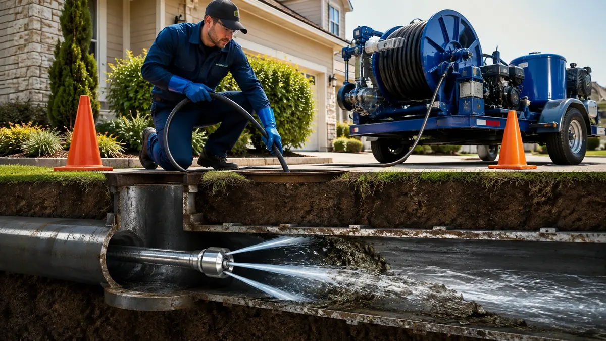 Main Sewer Line Hydro Jet Cleaning in Indian Wells