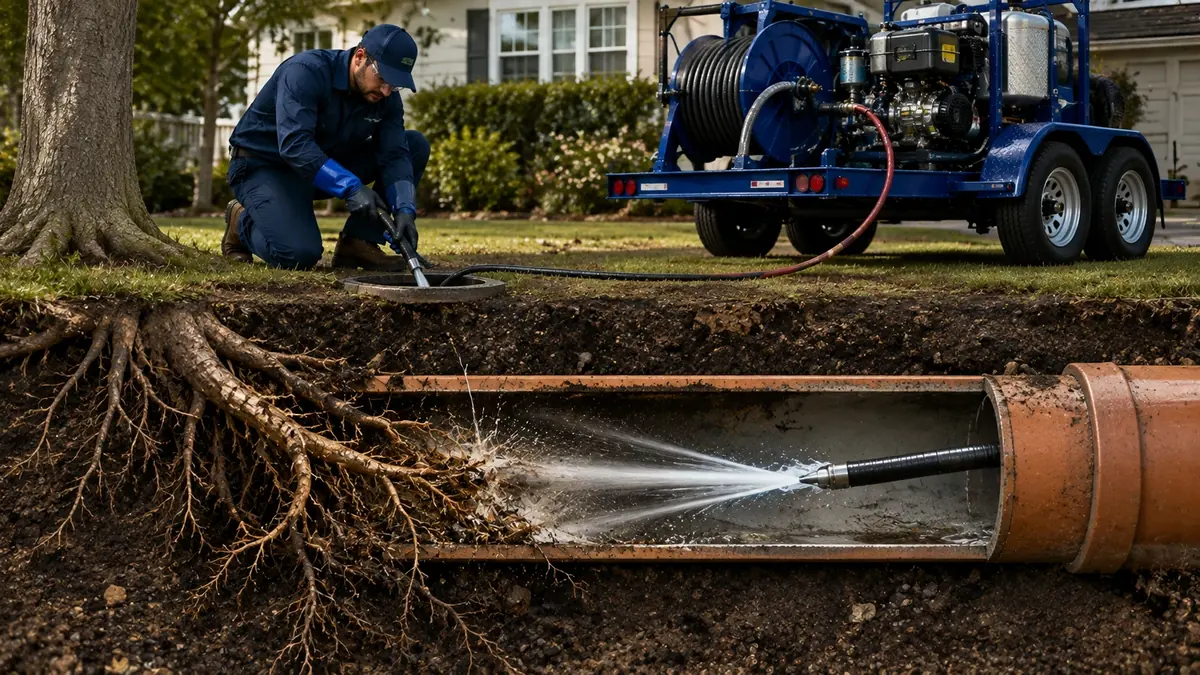Tree Root Removal with Hydro Jetting in Indian Wells